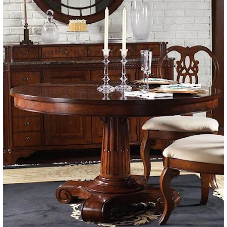 Round Single Pedestal Table